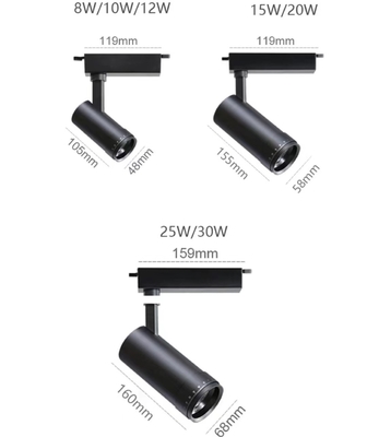 COB LED-Fokuslicht-Spurlicht mit integriertem Aluminiumgehäuse und Anti-Glanz-Linsen
