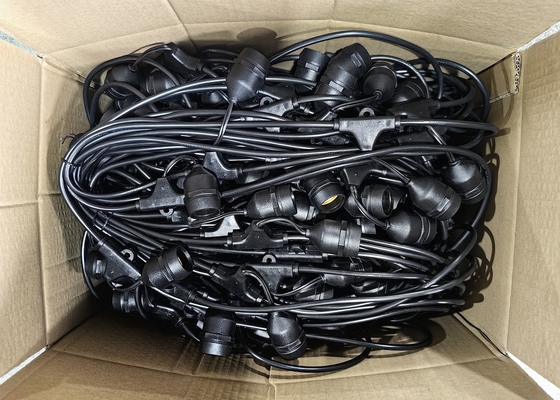 Outdoor Hängende Glühbirnen Set 100m wasserdicht IP65 Kabel mit 200pcs verstellbaren Halter