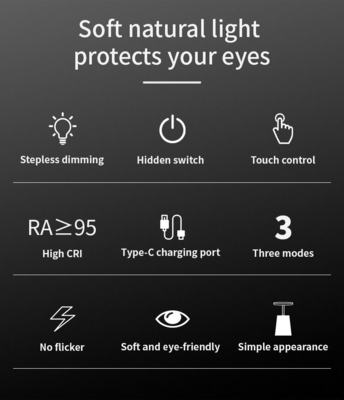 Metall-ABS-Schatten-Touch-Lampen mit Dämpfung und Atmosphärenbeleuchtung