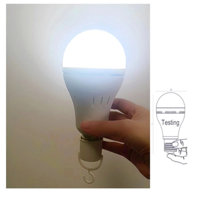 Lithium-Ionen-LED-Glühlampe mit wiederaufladbarer Batterie 12W E27 B22 für Notfall- und gesunde Verwendung