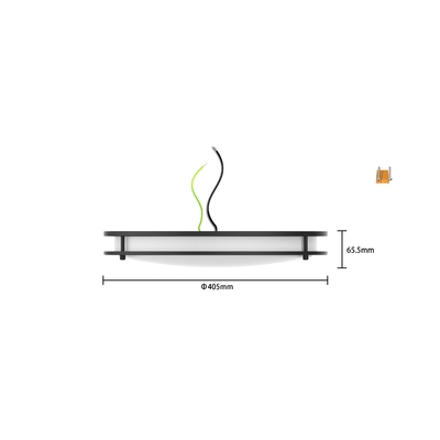 Musterverpackung mit Kundenlogo 16 Zoll 25 W LED CCT Auswahlbare Doppelringdeckenleuchte