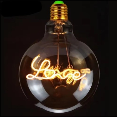 Liebe zu Hause Festliche Atmosphäre Dekorative Glühlampe mit einzigartiger Designkappe E27 1-