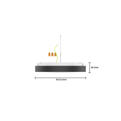 50000 Stunden Arbeitszeit 13 Zoll Plastikdeckel LED Single Ring Deckenlicht 21W C1321