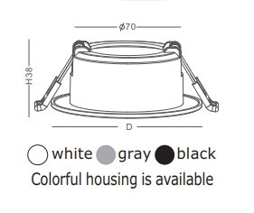 5W/7W/10W Hoteldecke Moderne Oberfläche verstellbare Anti-Glanz eingebettete Led-Downlights