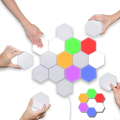 LED Modular Nachtlicht Kreative Berührungslampe mit hexagonalem Quantendesign und -steuerung