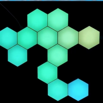 LED Modular Nachtlicht Kreative Berührungslampe mit hexagonalem Quantendesign und -steuerung