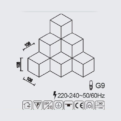 Farbwiedergabeindex Ra 80 GU10 LED-Wandleuchte mit Eingangsspannung V DC 12V