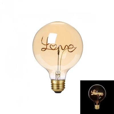 4W G125 Serie Dimmbare LED Dekorationsleuchte E27 Basis Klares Bernsteinglas Favorit