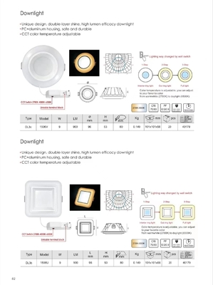 100lm/w 3-Step 2700K-6500K Innenbeleuchtung Muare Recesseini Spur Wandspüler Scheinwerfer Led Downlight Decke Vertieft Cob Down Licht