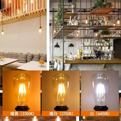 Lichtlösungen für Wohnräume ST64 E26 7W 800LM Dim LED Glühlampe 3000K 120V/60Hz