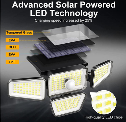 270 Led Wasserdicht Led Bewegungssensor Solarwandlicht Wasserdicht und einfach zu installieren
