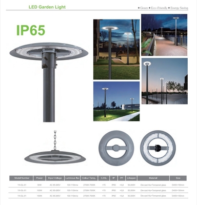 Hohe Helligkeit 50W/100W/150W LED Garten Straßenbeleuchtung Spalte Oberleuchte für die Straße