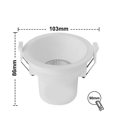 Lange Lebensdauer 9W 0,6mm COB eingebettete LED-Downlight im modernen Design für 3,5 Zoll Kabel