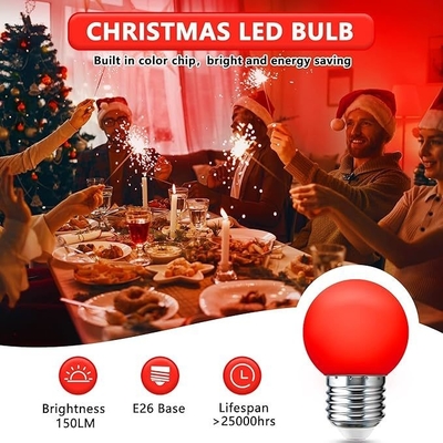 LED G45 Globus Weihnachtslichter 1W Farbige Nacht Mini Edison E26 15W Äquivalente rote Glühbirne