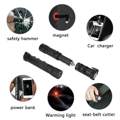 Sicherheitshammer-Powerbank mit 5,0V/2,4A USB-Zelltelefon-Auto-Ladegerät und LED-Lichtquelle