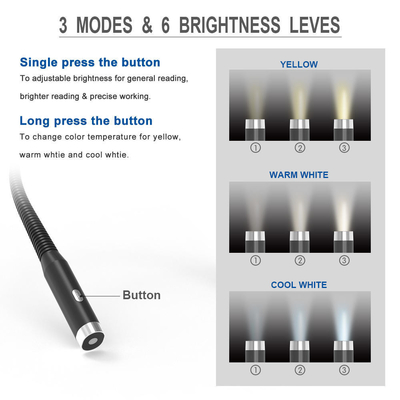 LED-Portable Flexible Neck Hanging Charging Book Light zum Schutz der Augen und zum Lesen