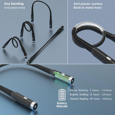 LED-Portable Flexible Neck Hanging Charging Book Light zum Schutz der Augen und zum Lesen