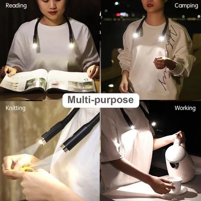 Lithium-Batterie-LED-Portable Flexible Neck Hanging Book Light für bequemes Lesen