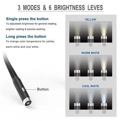 Lithium-Batterie-LED-Portable Flexible Neck Hanging Book Light für bequemes Lesen