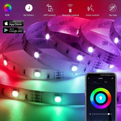 5m 10m 15m Innen- und Außen Bluetooth/Wifi Fernbedienung Smart Strip Lichter