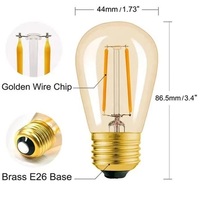 Schaffen Sie eine romantische Atmosphäre mit G45 T45 ST45 E27 Basis Amber Light String 50M Länge