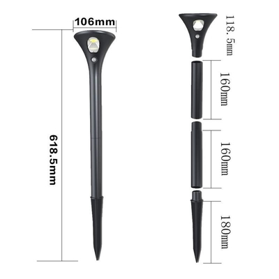 106*618.5mm Solar Garten Innenhof LED-Grasenlampe für Außenpassage Beleuchtung Langlebig