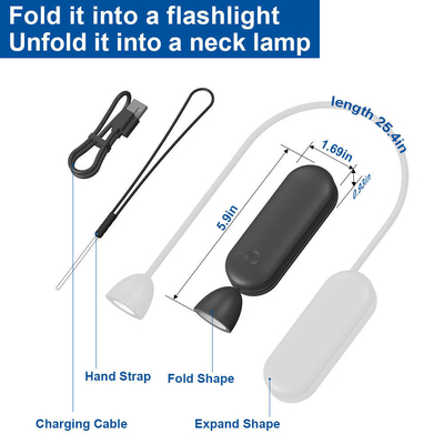 Lithium-Batterie-Typ Flexible LED Klappbuchlicht zum Augenschutz Schwarze Farbe