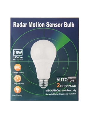 15W 1500LM LED Radar Bewegungssensor Glühbirne für Innen-/Außenschutz 15000 Stunden