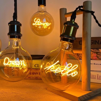 AC 85-265V Eingangsspannung 4W LED Glas Klar Amber Edison Glühbirne für dekorative Beleuchtung