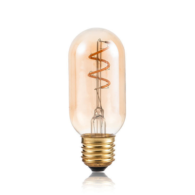 T45 3w Einfach gekrümmte Glasglühlampe Vintage Weichflexible LED-Glühlampe zur Beleuchtung