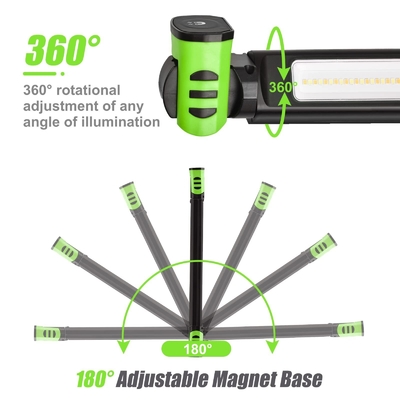 IP80 LED-Arbeitslicht 1600 Lumen Doppelfarbtemperatur 360 Grad Magnet und Haken