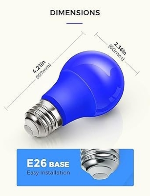 Blaue LED-Glühlampe A19 9W E26 Nicht-Dimm für Weihnachtsbeleuchtung im Freien und Kreislaufdesign