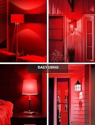 E26 Rote LED-Glühlampe A19 9W zum Valentinstag Innenveranda Thanksgiving-Jahresdekoration