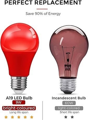 E26 Rote LED-Glühlampe A19 9W zum Valentinstag Innenveranda Thanksgiving-Jahresdekoration