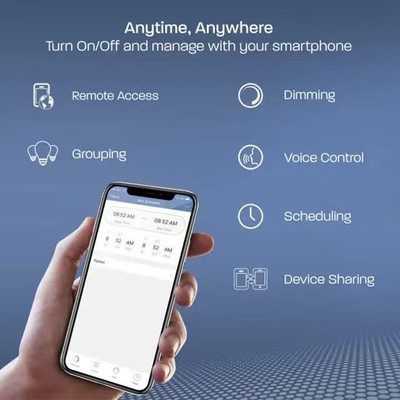 2200K-6500K Farbwechselglühlampe mit drahtlosem Bluetooth und TUYA APP-Steuerung