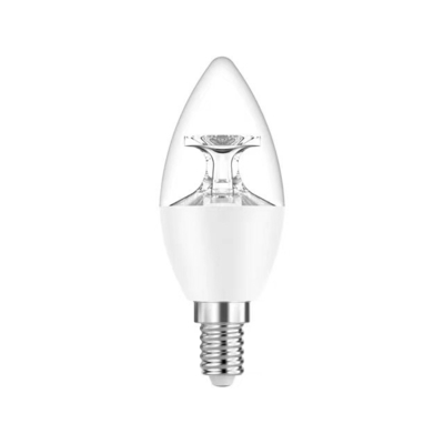 Beleuchtungslösungsservice E14 Basis 3000K warmes Licht klare Abdeckung c37 LED Kerzenlampe