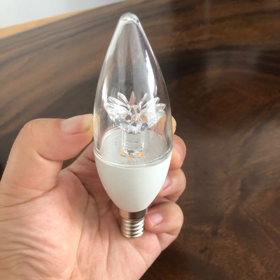 Beleuchtungslösungsservice E14 Basis 3000K warmes Licht klare Abdeckung c37 LED Kerzenlampe