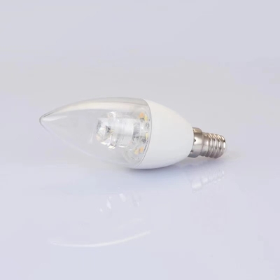 Beleuchtungslösungsservice E14 Basis 3000K warmes Licht klare Abdeckung c37 LED Kerzenlampe
