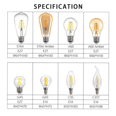 ETL C35 E11 Globus LED Glühlampe 4W 120C Dimmbar für Beleuchtungs- und Schaltkreisdesign