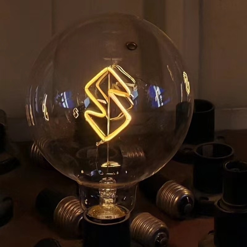 GLOBE G125 Serie LED Dekorative Edison Glühbirne mit individuellen Mustern oder Text