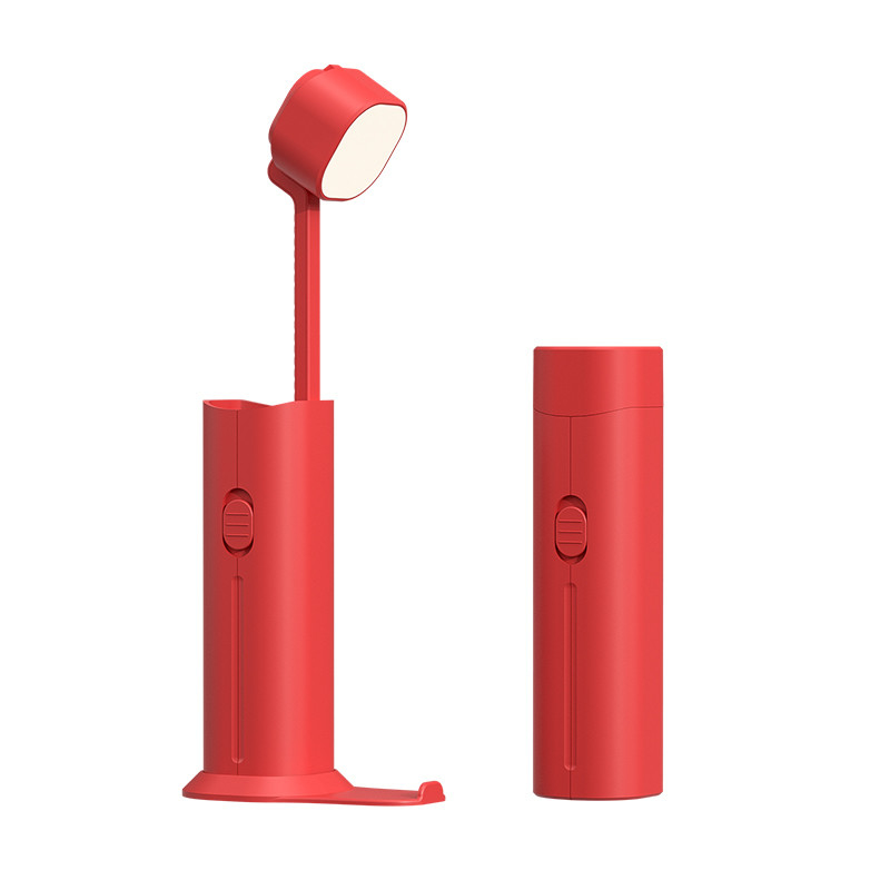 1200/5000mAH Batterie Wiederaufladbar Rotfarbe USB LED Augenschutz Tischlampe leistungsstark