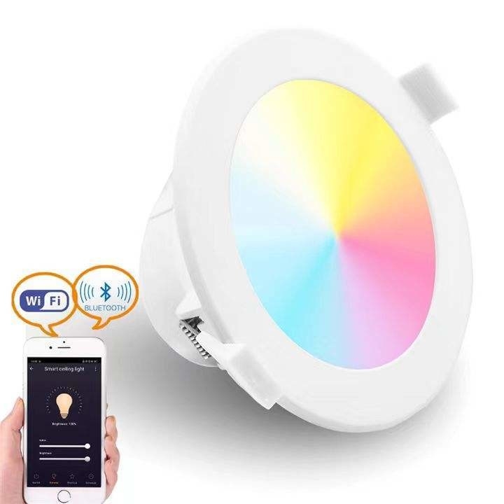 TH0356 Quellen-LED-Panelleucht 18W für Heim- und Büro-Dekoration Dimmbare intelligente RGB-Downlight