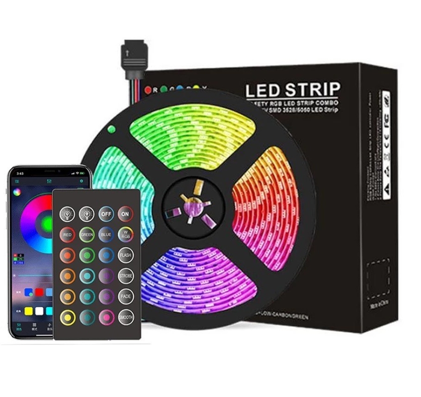 5m 10m 15m Innen- und Außen Bluetooth/Wifi Fernbedienung Smart Strip Lichter