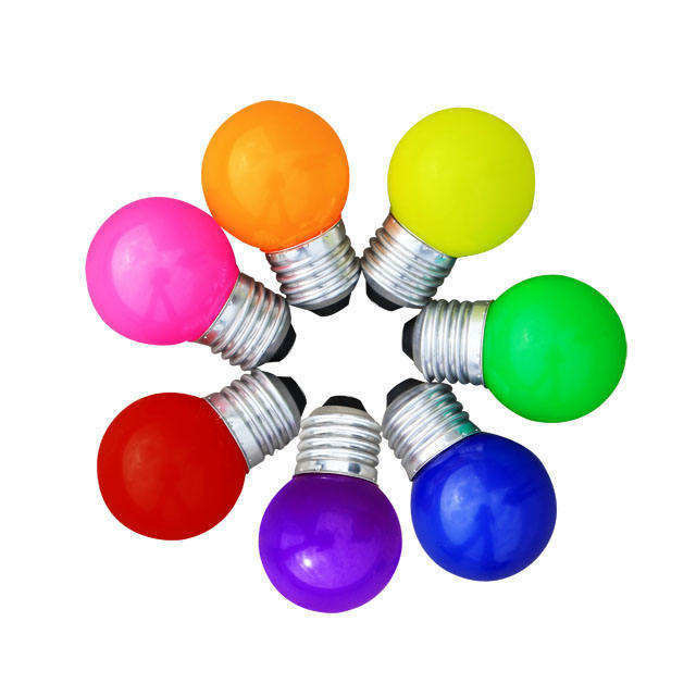 Farbige LED-Glühlampe 1W 2W G45 Golf E14 B22 E27 für Beleuchtung und Glasmaterialdesign