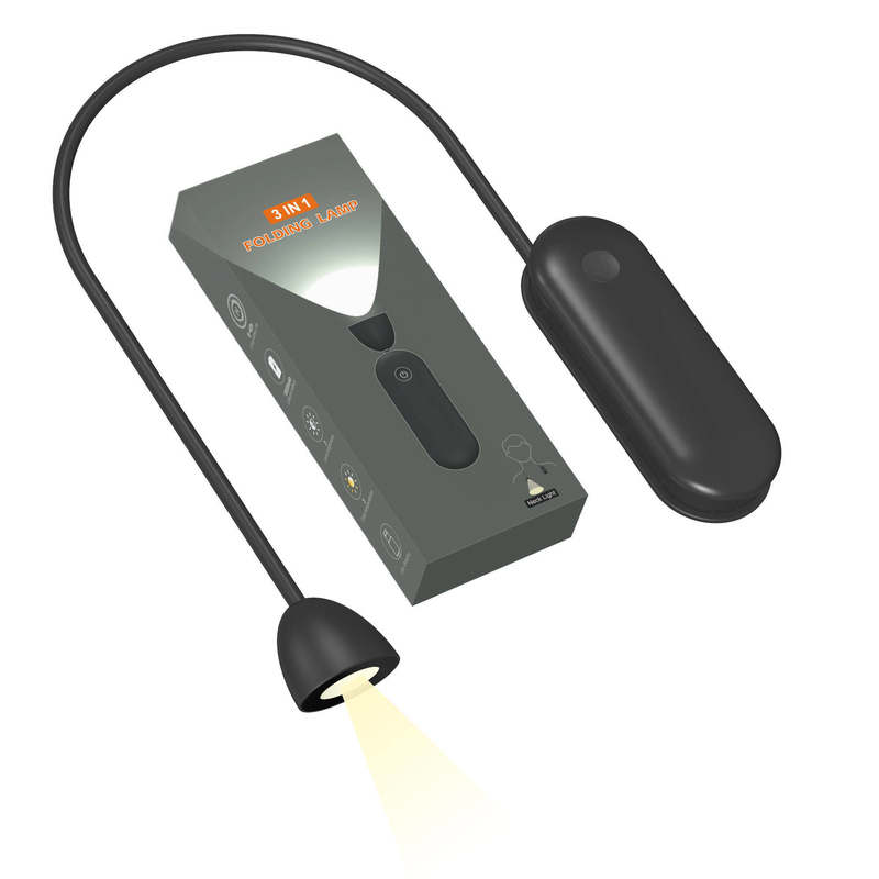 Lithium-Batterie-Typ Flexible LED Klappbuchlicht zum Augenschutz Schwarze Farbe