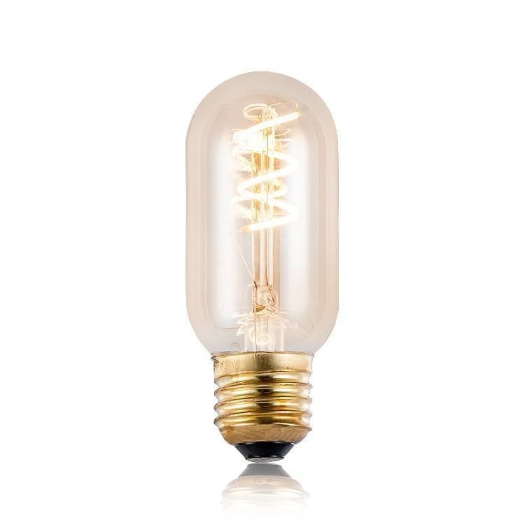 T45 3w Einfach gekrümmte Glasglühlampe Vintage Weichflexible LED-Glühlampe zur Beleuchtung
