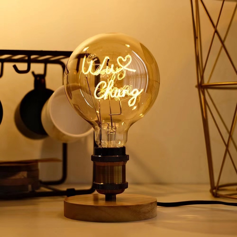 Hotel-LED-Glühlampe 4W G125-Serie Dimmbare Glas klare Bernsteinbasis Edison-Glühlampe