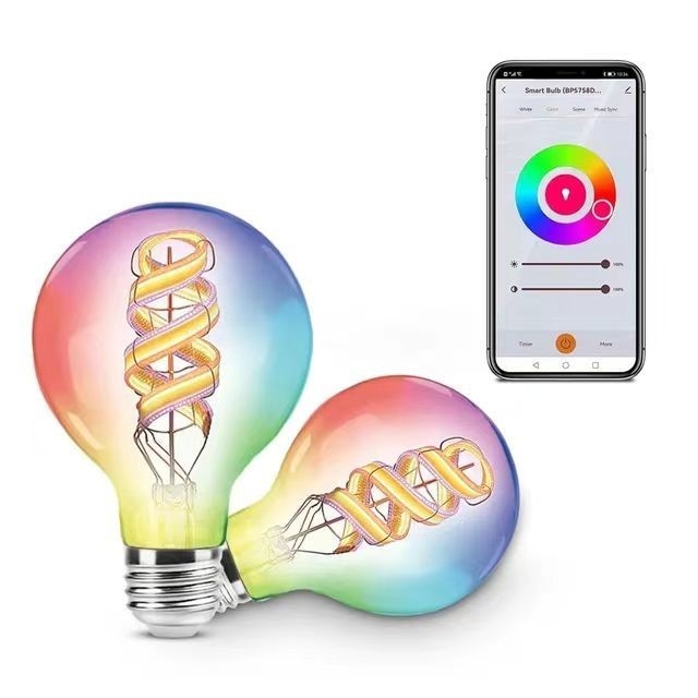 Wireless Bluetooth TUYA APP Steuerung LED-Glühlampe für Farbwechsel und Lichtdämpfung