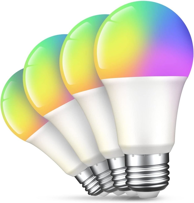 9W E27/B22 Multikolor Dimmbare WiFi LED Glühbirne Kompatibel mit google alexa Wohnraum